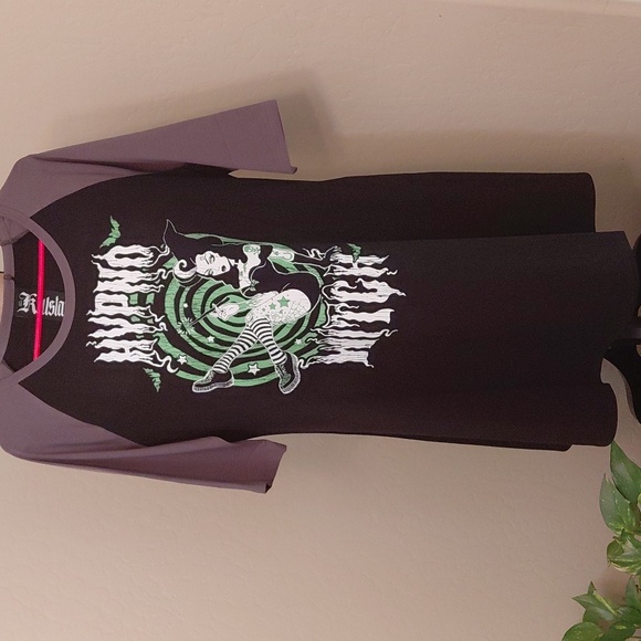 KILLSTAR XXL HYPTNO WITCH SKATER DRESS BLACK/ GREY - Picture 4 of 7